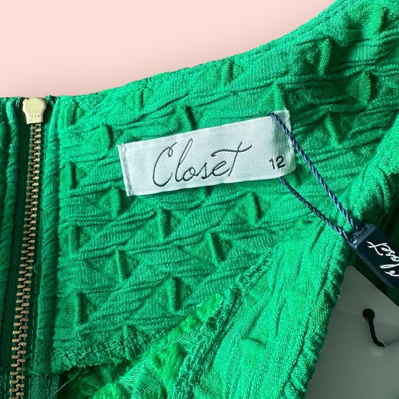 NWT Women’s Closet Designed And Made In London Green Fit And Flare Tank Dress - Picture 13 of 14